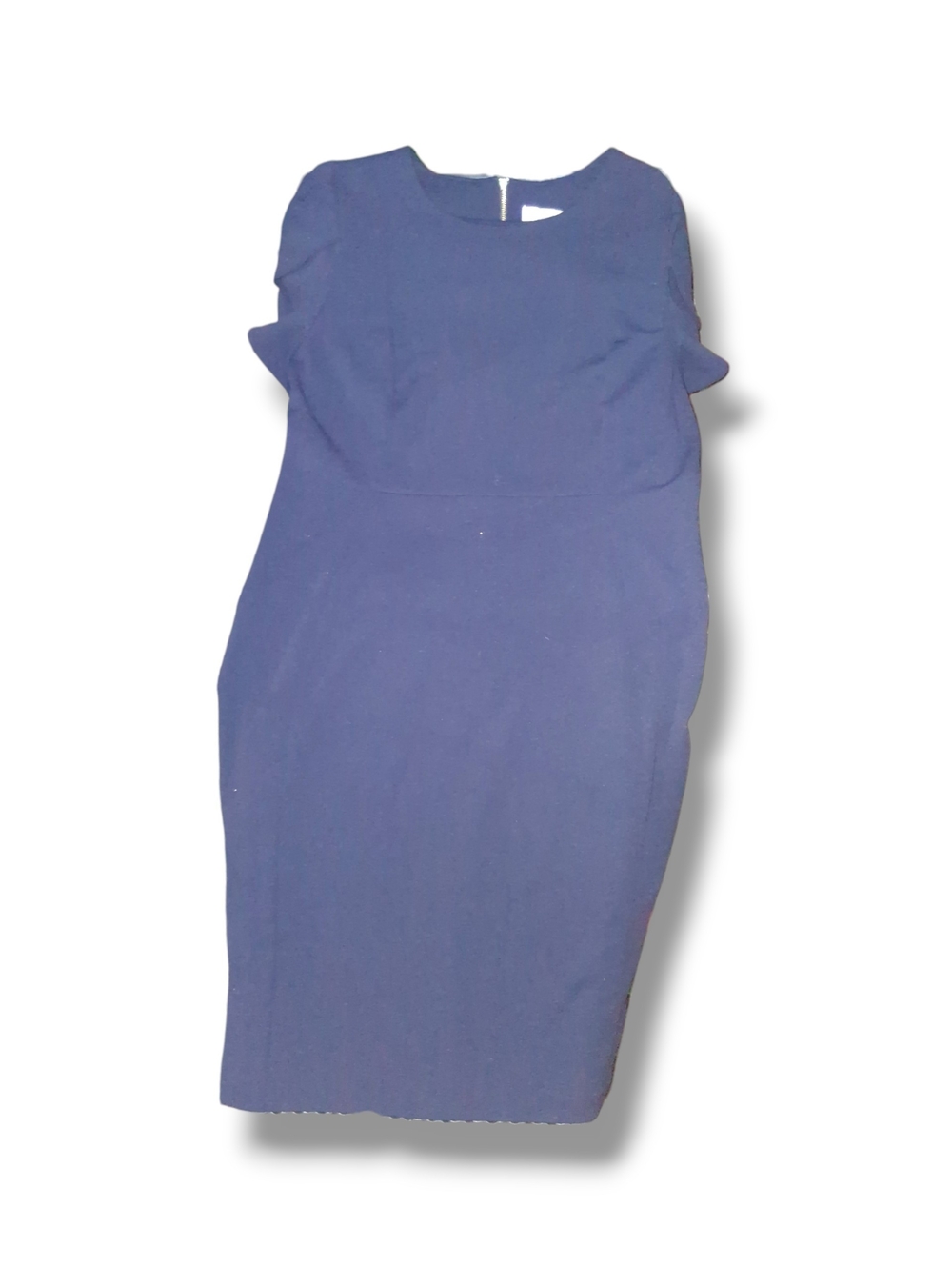 Calvin Klein Navy Blue Ruffle Cap Sleeve Bodycon Sheath Dress